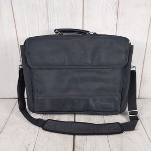 Vintage Sony VAIO Laptop Messenger Bag Briefcase Multi-Pocket Black Strap USED